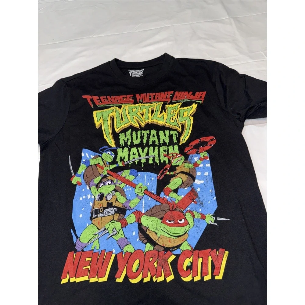 Teenage Mutant Ninja Turtles T Shirt Mens Size S Black Mutant Mayhem Graphic